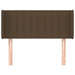 vidaXL Tête de lit avec oreilles Marron Foncé 103x16x78/88 cm Tissu
