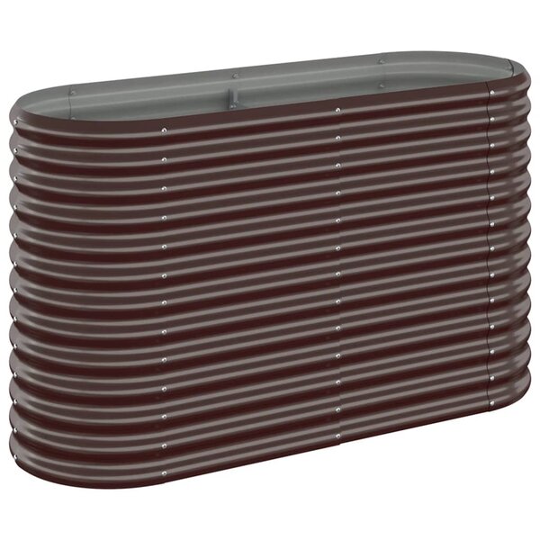 vidaXL Lit surélevé de jardin Acier galvanisé marron
