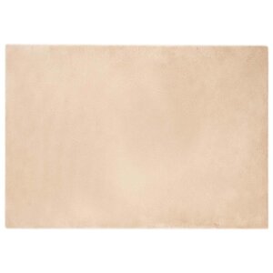 vidaXL Tapis en Fourrure Synthétique de Lapin Beige 140 x 200 cm