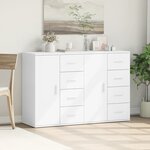vidaXL Buffets 2 Pièces blanc 59x39x80 cm bois d'ingénierie