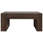 vidaXL Table basse avec LED infini chêne marron 70x53x30 cm