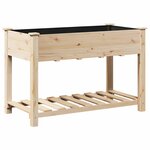 vidaXL Cache-pot de jardin avec étagère Beige 115 x 59 x 76 5 cm