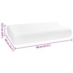 vidaXL Coussin de sommeil Uni Blanc 80 x 40 x 12 5 cm