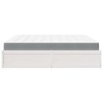 vidaXL Lit avec matelas blanc 200x200 cm bois massif de pin