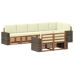 vidaXL Ensemble de canapés d'extérieur 8 pc Polyester