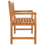 vidaXL Banc de jardin à 3 places avec table 150 cm Bois de teck massif