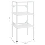 vidaXL Cadre de lavabo de salle de bain Blanc 40x38x83 cm Fer