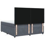 vidaXL Sommier à lattes de lit et matelas Gris foncé 200x200cm Velours