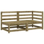vidaXL Canapé de jardin 2 places bois de pin imprégné