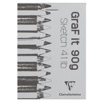 Bloc croquis collé GraF it A3 90g 80 feuilles blanc CLAIREFONTAINE