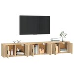 vidaXL Meubles TV muraux 3 Pièces chêne sonoma 80x34 5x40 cm