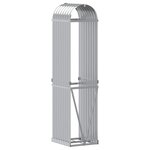 vidaXL Porte-bûches argenté 40x45x170 cm acier galvanisé