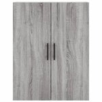 vidaXL Buffet haut Sonoma gris 69 5x34x180 cm Bois d'ingénierie
