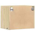 vidaXL Tables de chevet murales avec lumières LED 2 Pièces chêne sonoma