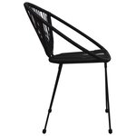 vidaXL Ensemble de bistro 3 Pièces Rotin PVC Noir