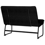 vidaXL Banc Noir 100x75x76 cm Tissu