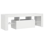 vidaXL Meuble TV avec lumières LED Blanc 120x35x40 cm