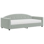 vidaXL Lit de jour avec matelas gris clair 90x190 cm velours