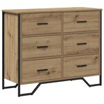 vidaXL Commode chêne artisanal 91 x 35.5 x 74.5 cm Bois d'ingénierie