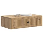vidaXL Table d'appoint murale Chêne artisanal 59 x 34 5 x 17 cm
