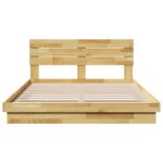 vidaXL Cadre de lit avec tête de lit sans matelas 135 x 190 cm