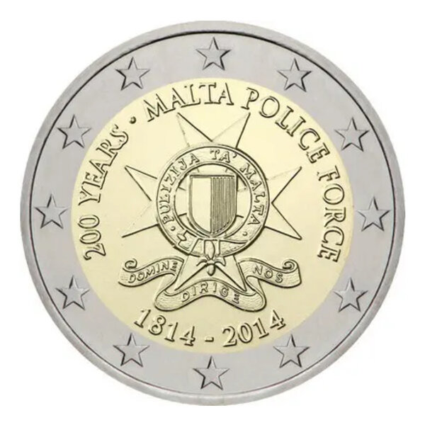 2 euros commémorative Malte 2014 - La Police.