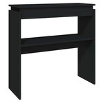 vidaXL Table console Noir 80x30x80 cm Aggloméré