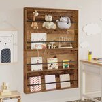 vidaXL Étagère à magazines 2 Pièces Bois ancien 100 x 12 x 70 cm