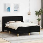 vidaXL Cadre de lit avec matelas avec tête de lit Polyester