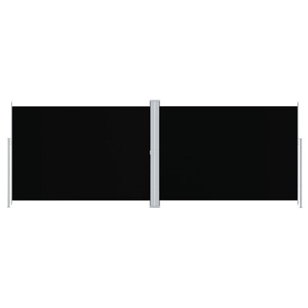 vidaXL Auvent latéral rétractable Noir 220x600 cm