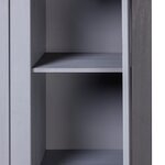 vidaXL Garde-robe 3 portes Gris 118x50x171 5 cm Pin Assortiment Panama