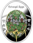 Pièce de monnaie en Argent 1 Dollar g 16.81 Millésime 2025 Faberge Eggs CLOVER LEAF EGG
