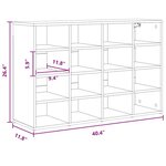 vidaXL Cabinet à chaussures Gris béton 103x30x51 cm Bois d'ingénierie