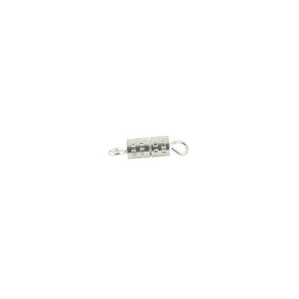 Fermoir à vis 15 x 4 mm argenté 10 pièces