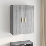 vidaXL Armoire murale suspendue Sonoma gris 69 5x34x90 cm