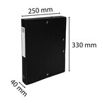 Boite De Classement Exabox Dos 40mm Polypropylène 7/10e Opak - A4 - Noir - X 8 - Exacompta