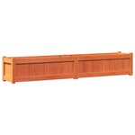 vidaXL Jardinières 2 Pièces cire marron bois de pin massif