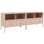 vidaXL Meubles TV 2 Pièces rose 68x39x50 5 cm acier