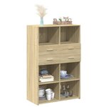 vidaXL Buffet haut chêne sonoma 80x42 5x124 cm bois d'ingénierie