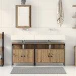 vidaXL Ensemble de Meubles de Salle de Bain de 3 Pièces en Chêne Artisan