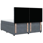 vidaXL Sommier à lattes de lit et matelas Gris foncé 180x200cm Velours