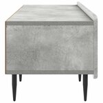 vidaXL Meuble TV Gris béton 147 x 34 5 x 32 cm Bois d'ingénierie