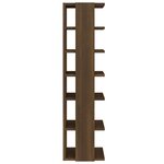 vidaXL Étagère à chaussures Chêne marron 27 5x27x102cm Bois ingénierie