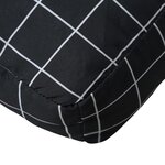 vidaXL Coussin de palette motif à carreaux noir 58x58x10 cm