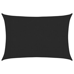 vidaXL Voile d'ombrage 160 g/m² Noir 3x4 m PEHD