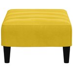 vidaXL Repose-pied jaune 77x55x31 cm velours