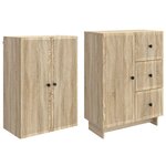 vidaXL Ensemble de Meubles 2 Pièces 66 x 34 5 x 90 cm Bois d'ingénierie