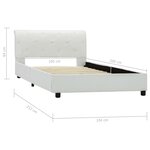 vidaXL Cadre de lit Blanc Similicuir 100 x 200 cm