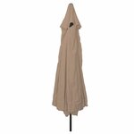 vidaXL Parasol de jardin Taupe et Noir 395 x 395 x 245 cm