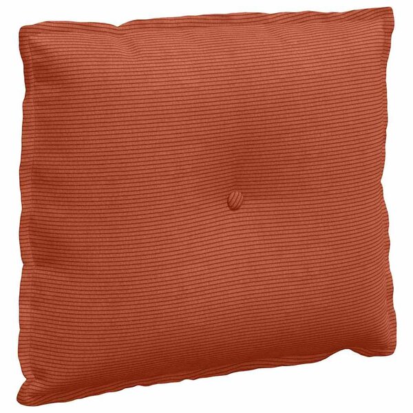 vidaXL Coussin de Dos Rouge orange 60 x 50 cm Tissu en velours côtelé